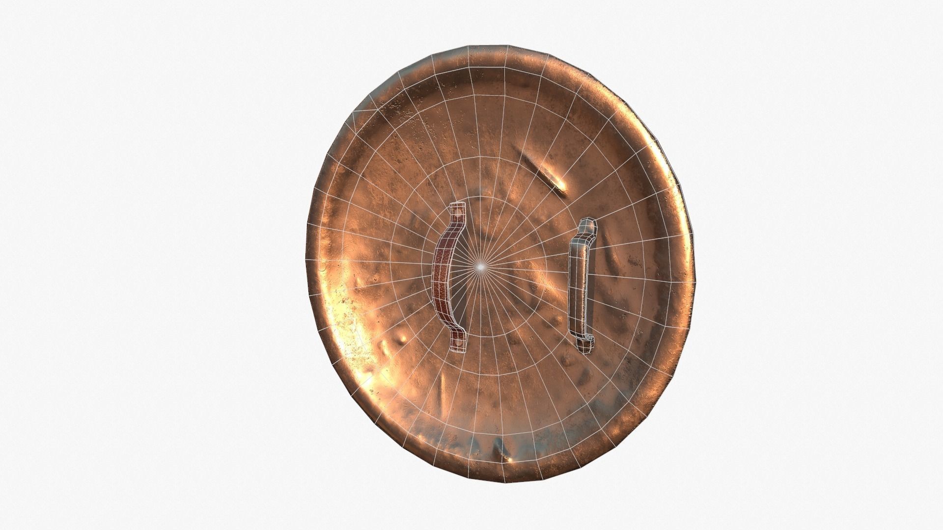 Spartan shield Low-poly 3D model_17