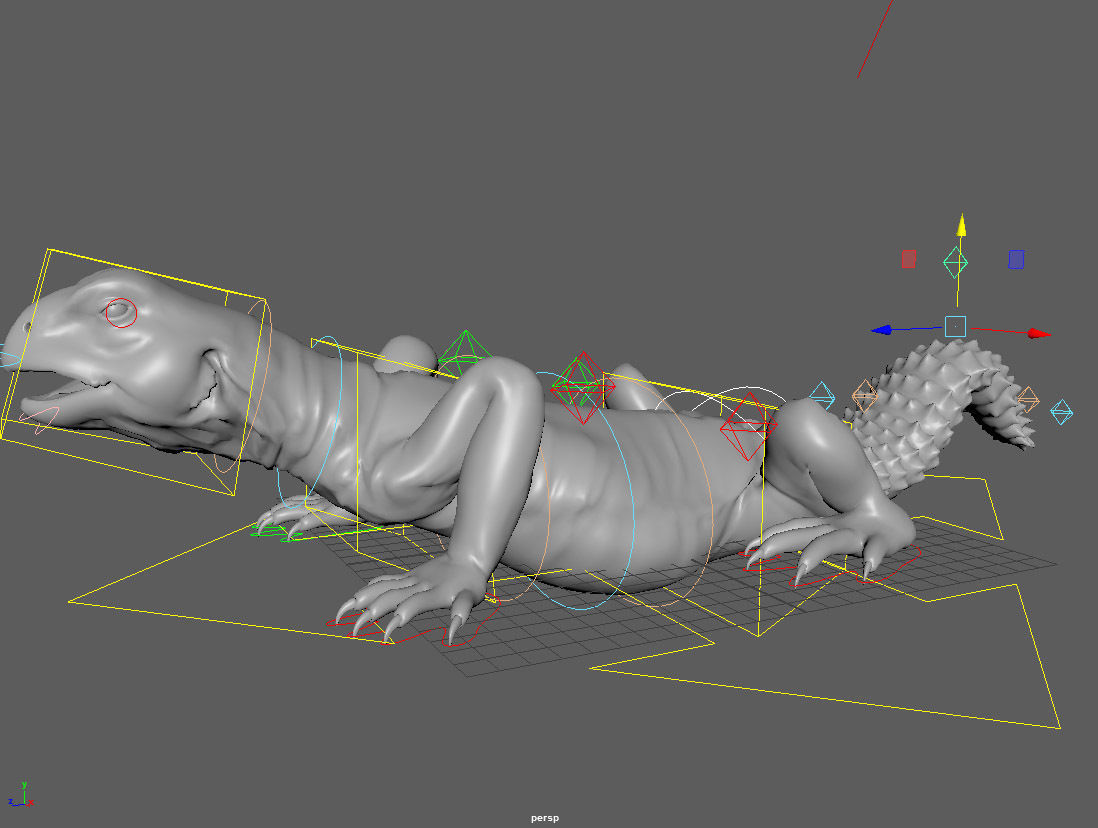Uromastyx-Lizard Low-poly 3D model_2