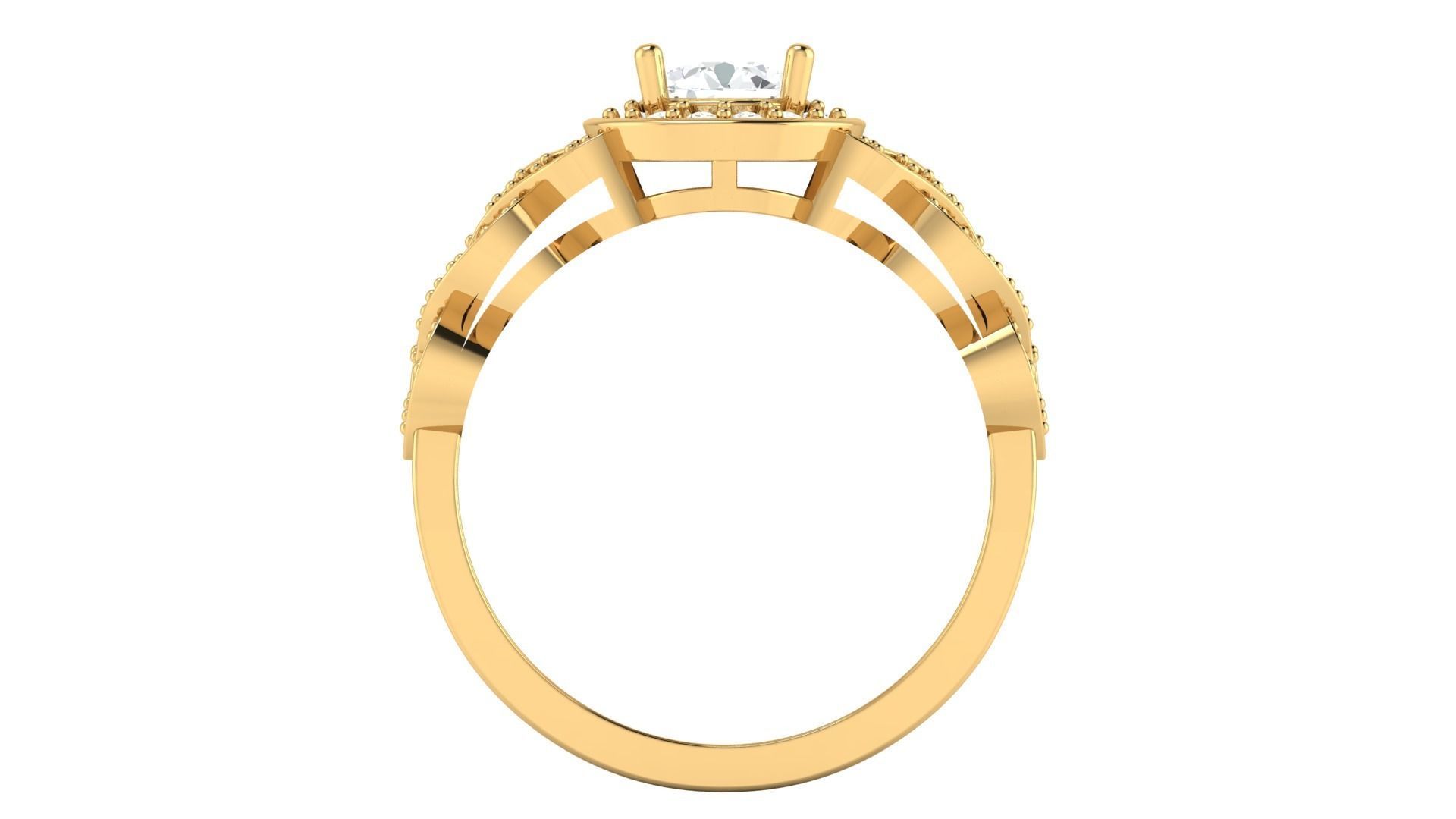 Solitaire ring 3dm stl render detail 3D print model 3D print model_2