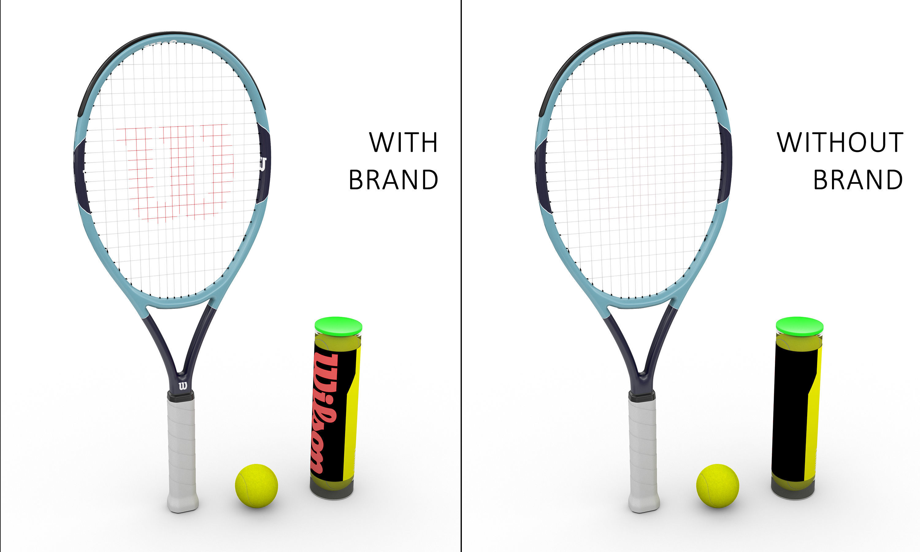 Tennis Racket Wilson 3D model Low-poly 3D model_6