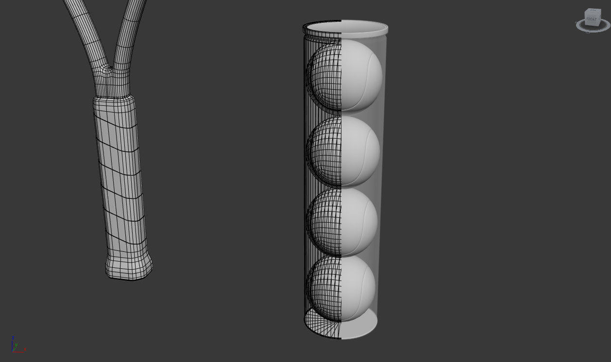 Tennis Racket Wilson 3D model Low-poly 3D model_11