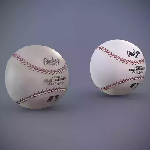 Rawlings Baseball - Clean and Dirty Variants Low-poly 3D model