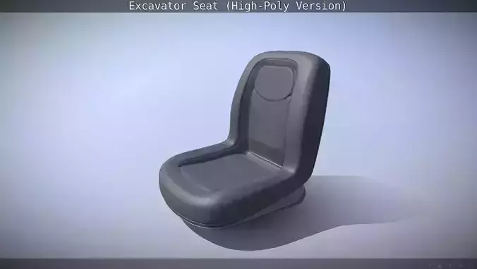Excavator Seat - High-Poly Version 3D model
