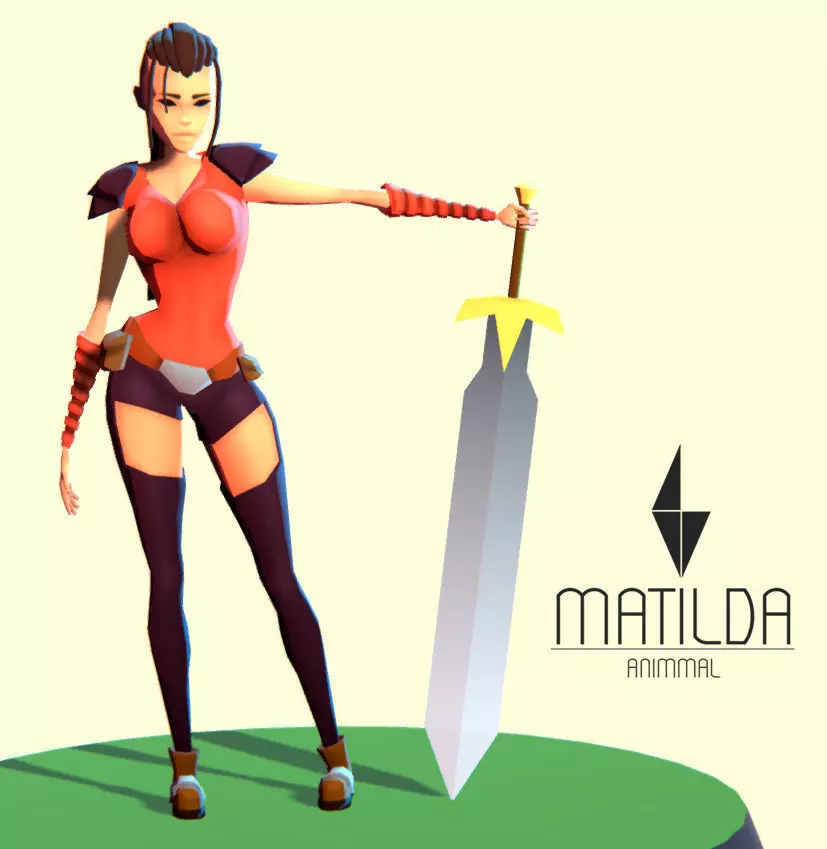 Matilda - Stylized Action Adventure and RPG Character Low-poly 3D model