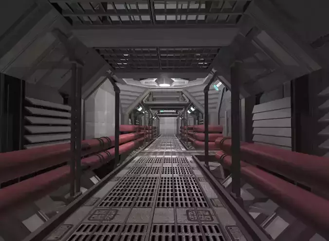 Sci-Fi Level Builder 2 Low-poly 3D model