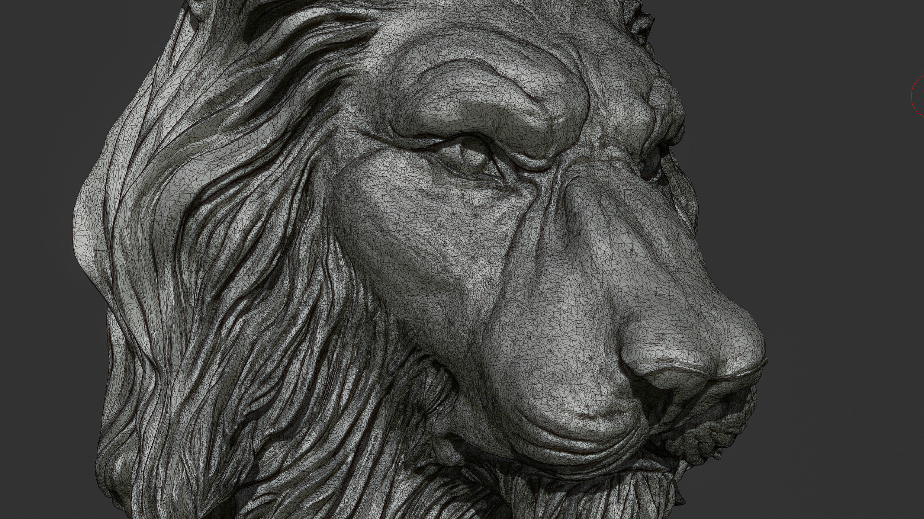 Lion Head Pendant 2 3d print model 3D print model_18