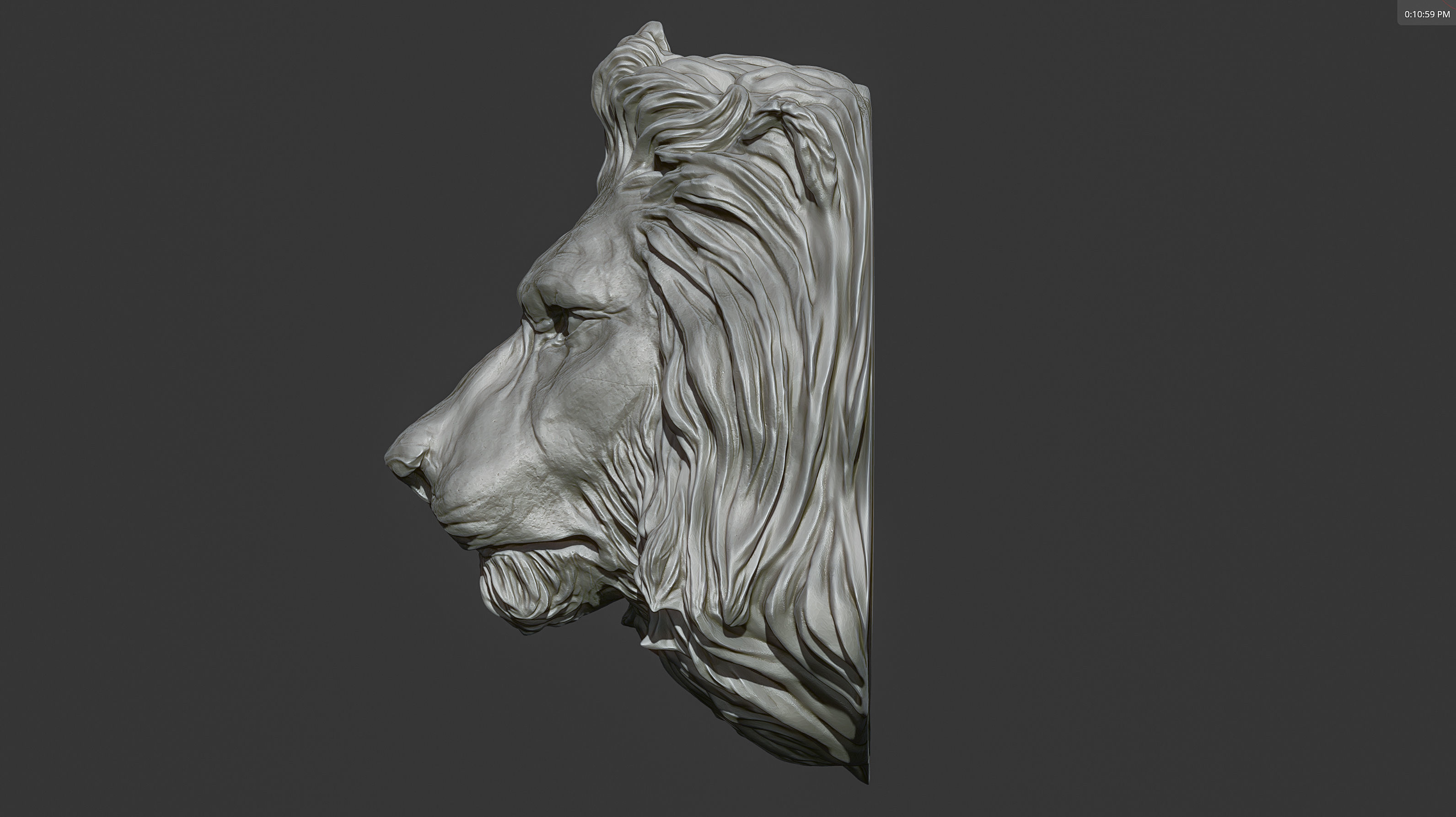 Lion Head Pendant 2 3d print model 3D print model_14