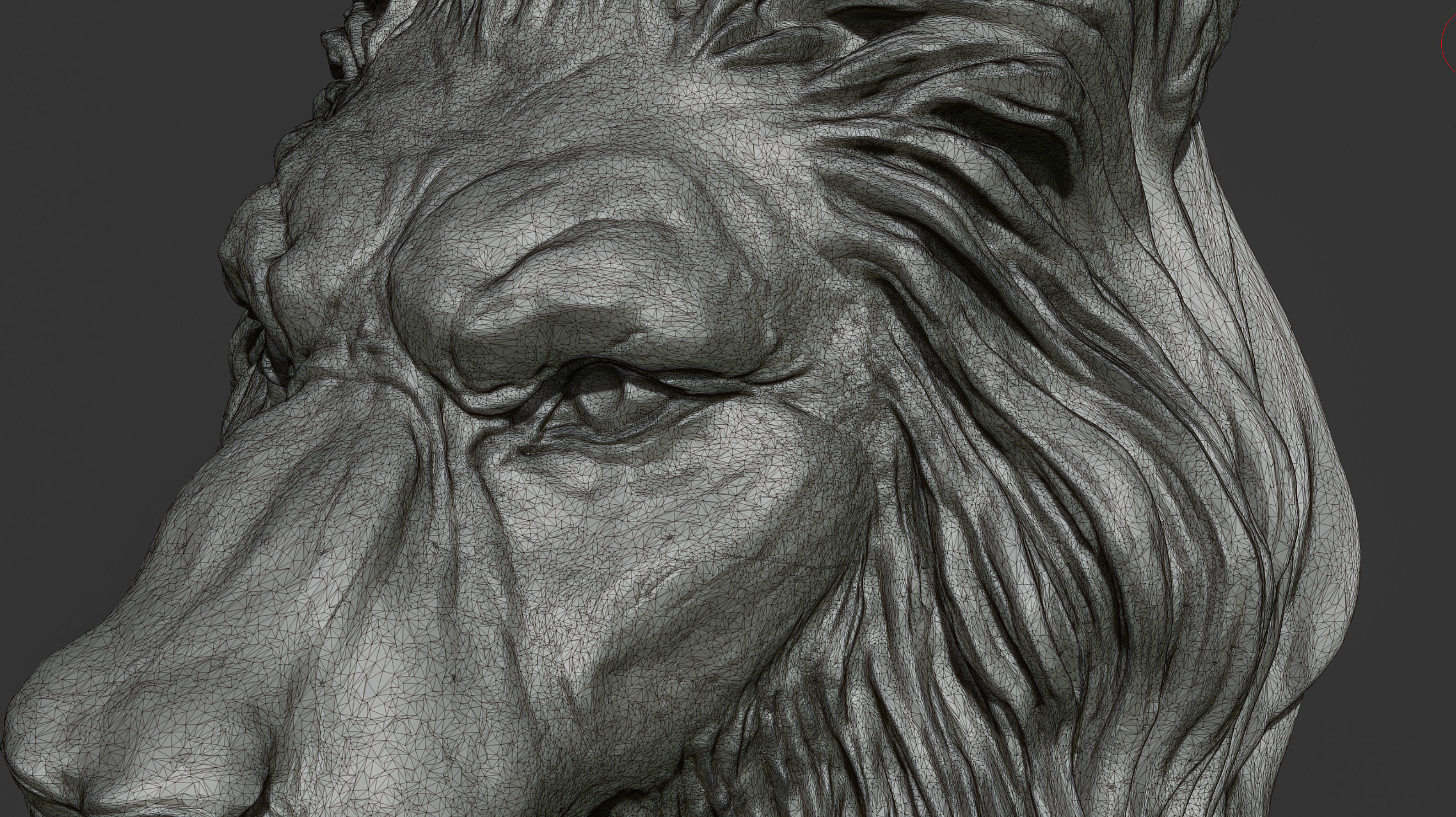 Lion Head Pendant 2 3d print model 3D print model_17