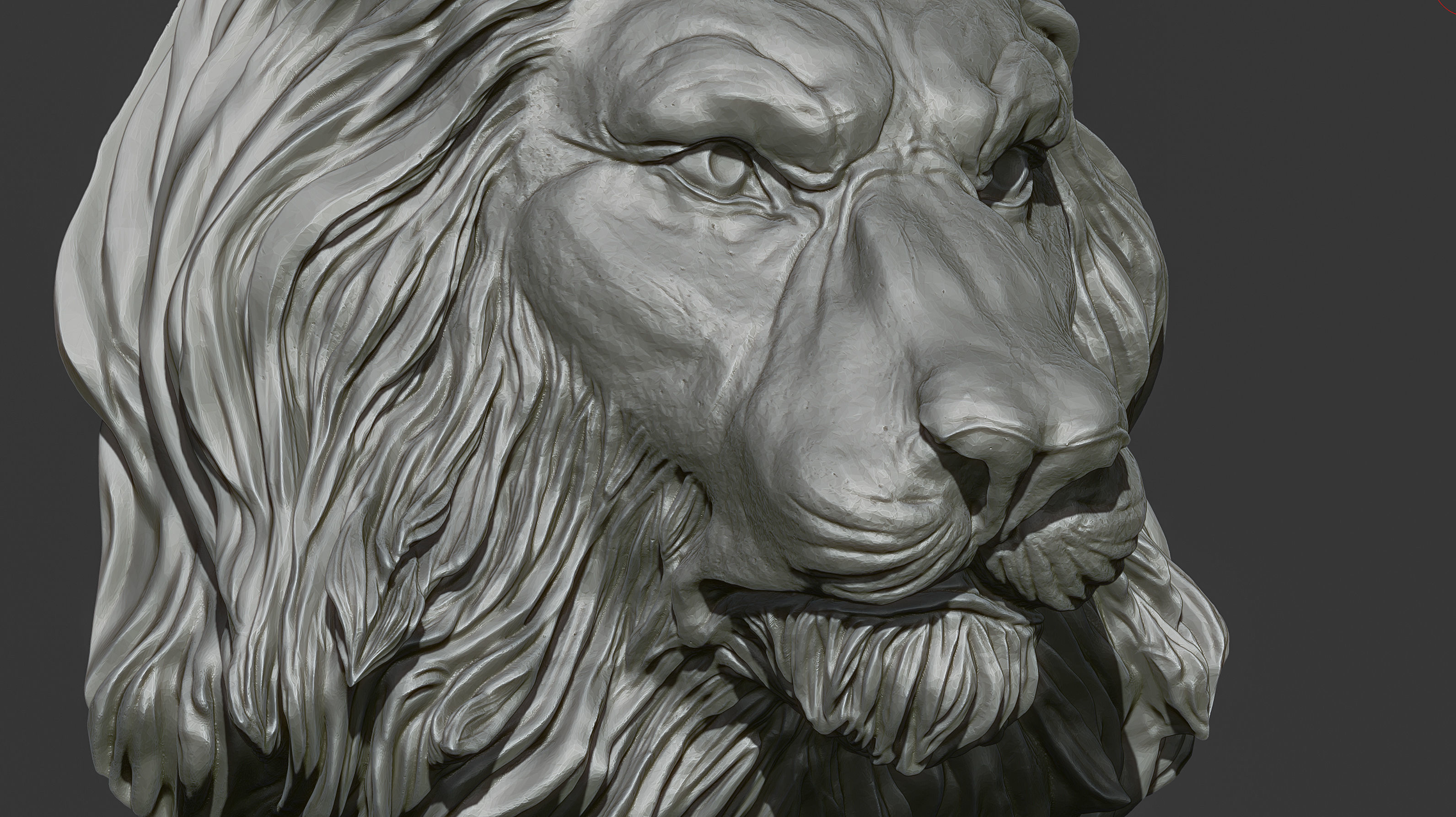 Lion Head Pendant 2 3d print model 3D print model_1