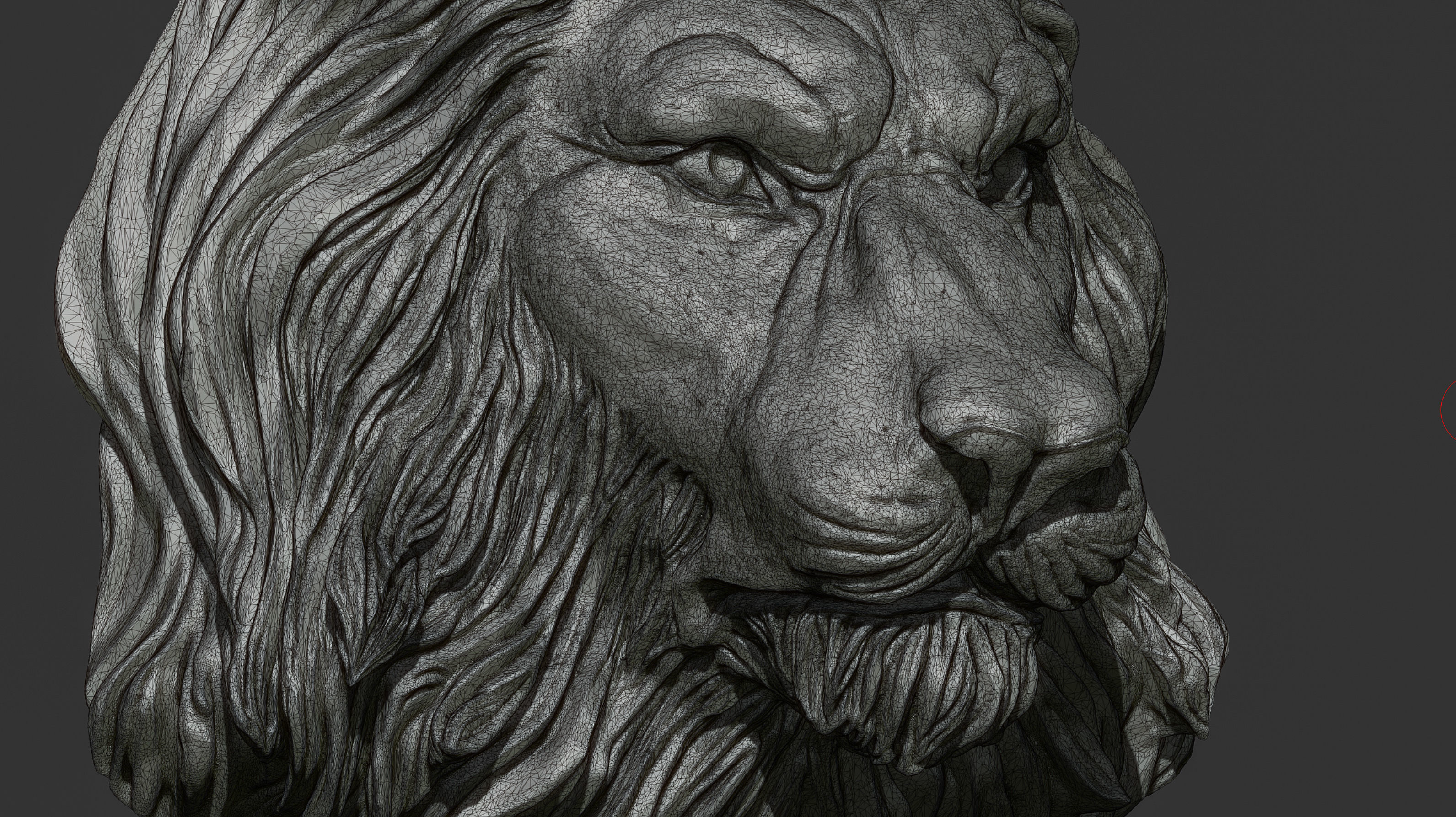 Lion Head Pendant 2 3d print model 3D print model_11