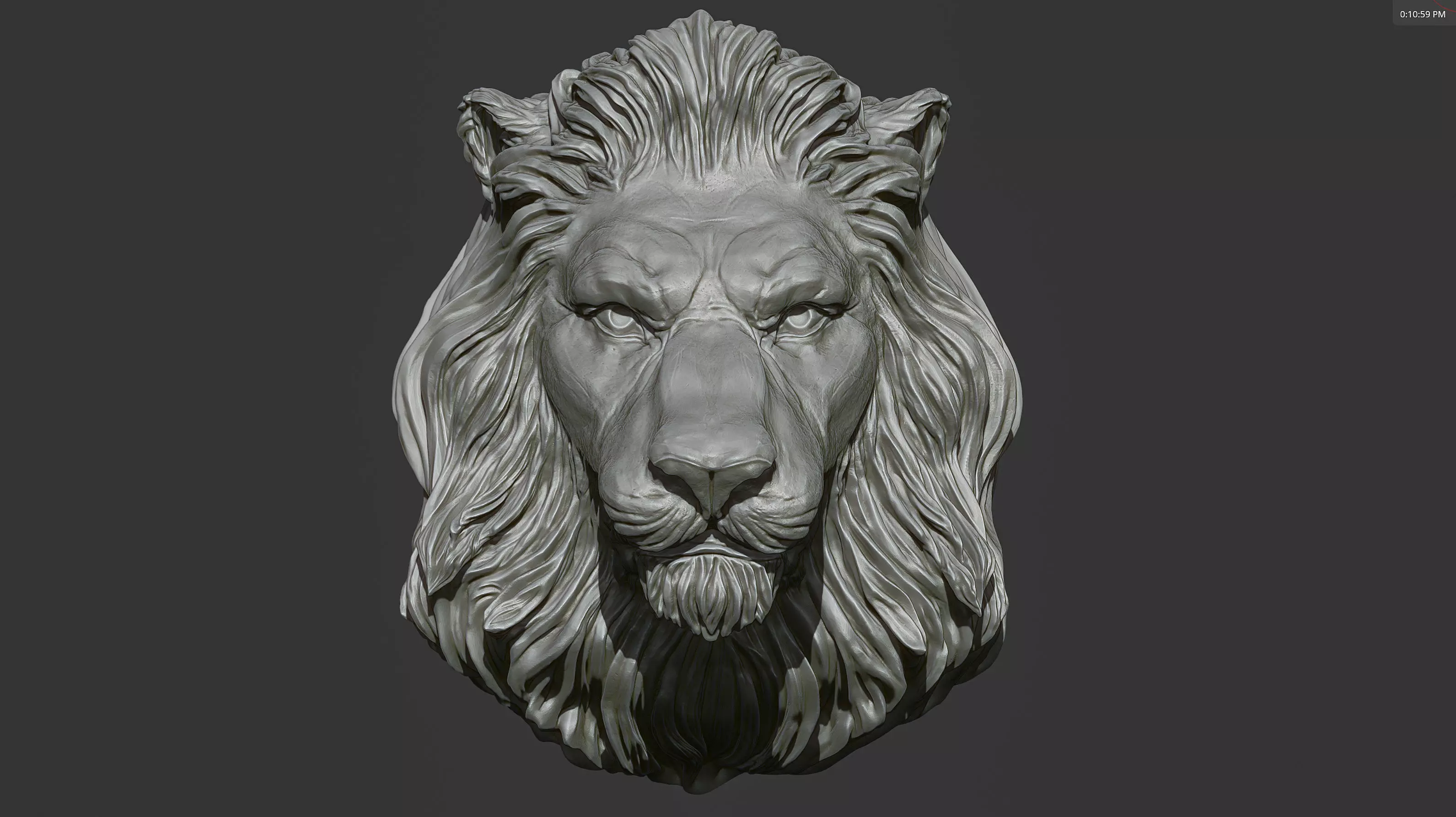 Lion Head Pendant 2 3d print model 3D print model_0