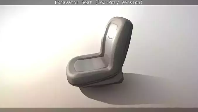 Excavator Seat - Low-Poly Version Low-poly 3D model