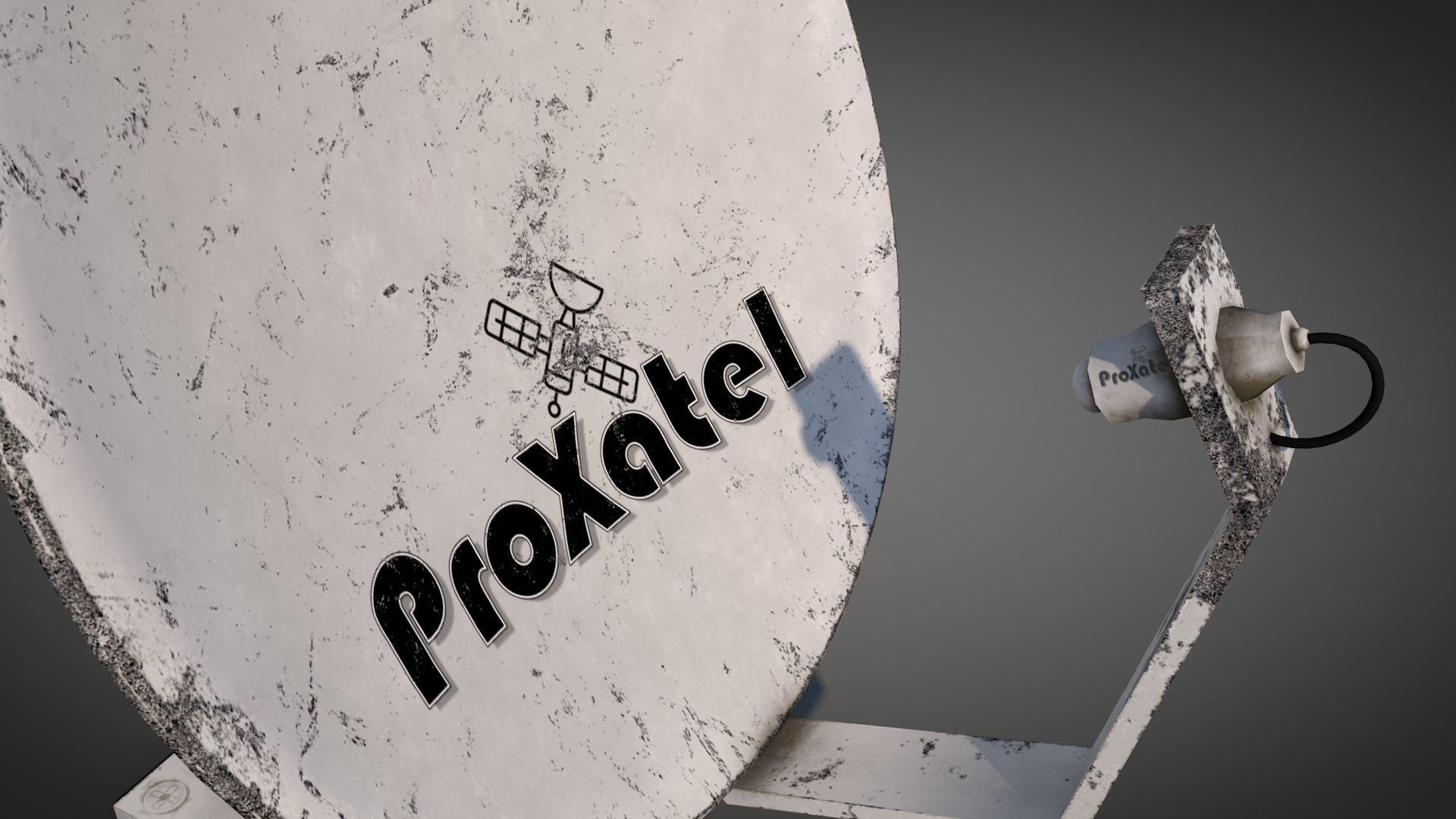 Old Satellite Dishes Low-poly 3D model_10