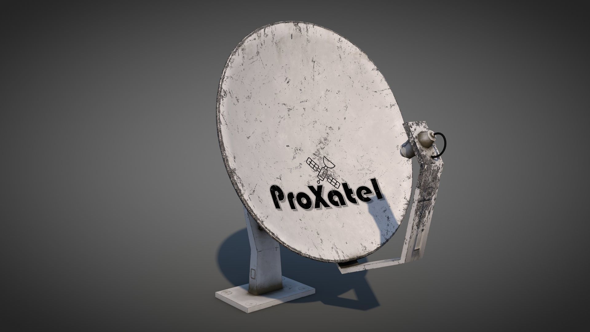 Old Satellite Dishes Low-poly 3D model_7