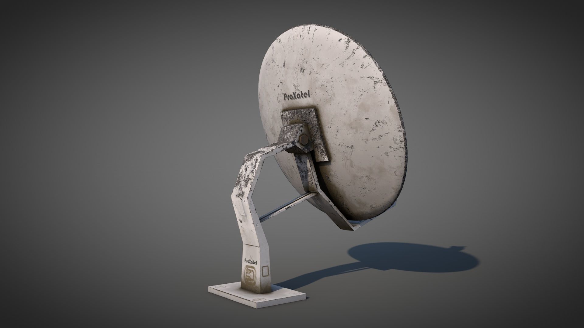 Old Satellite Dishes Low-poly 3D model_8