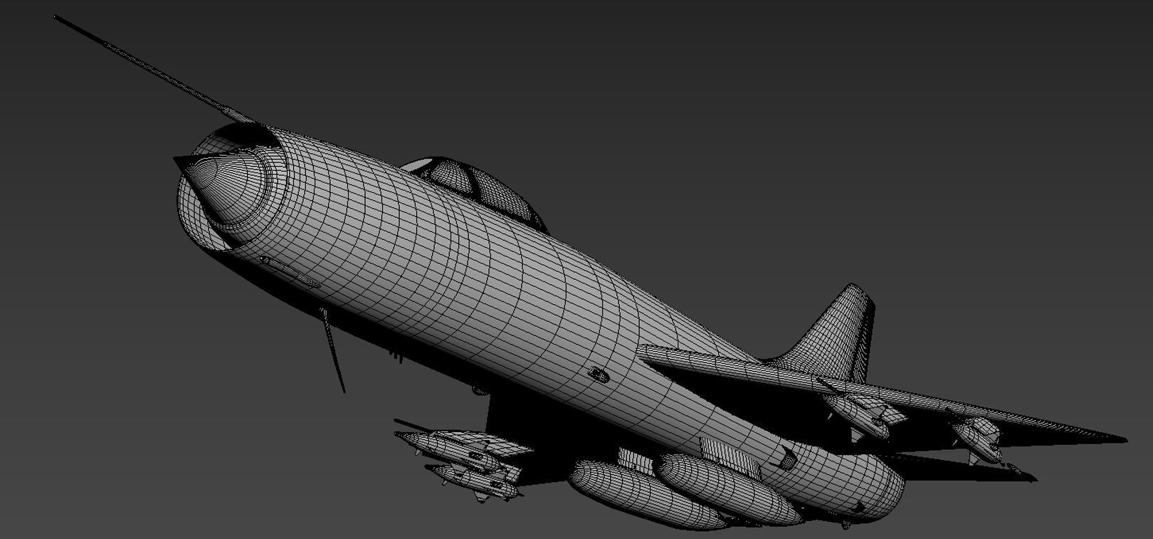 su-9 Fishpot Low-poly 3D model_5
