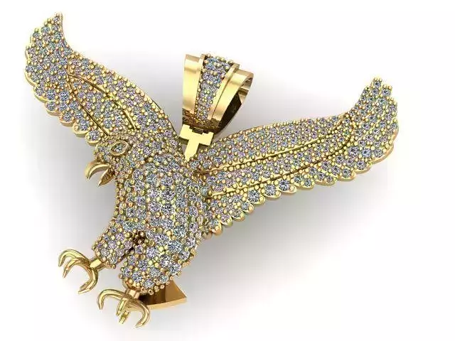 Eagle Pave Diamond Necklaces
