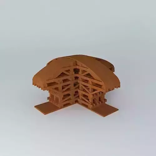 Reinforcement wooden structure Free 3D model