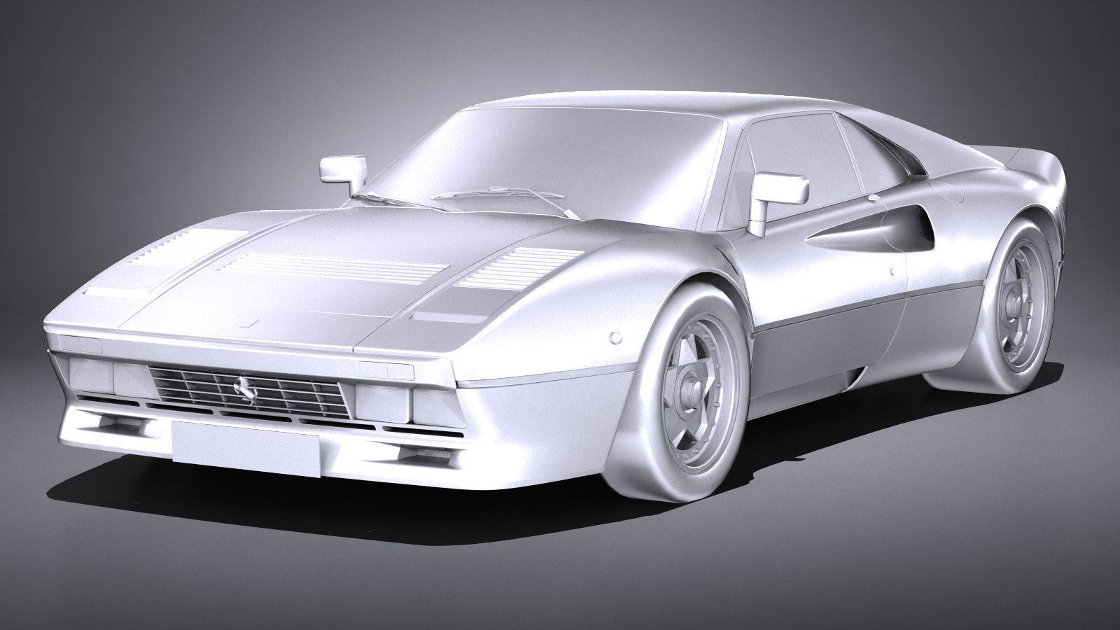 HQ LowPoly Ferrari 288 GTO 1984-1987 Low-poly 3D model_8
