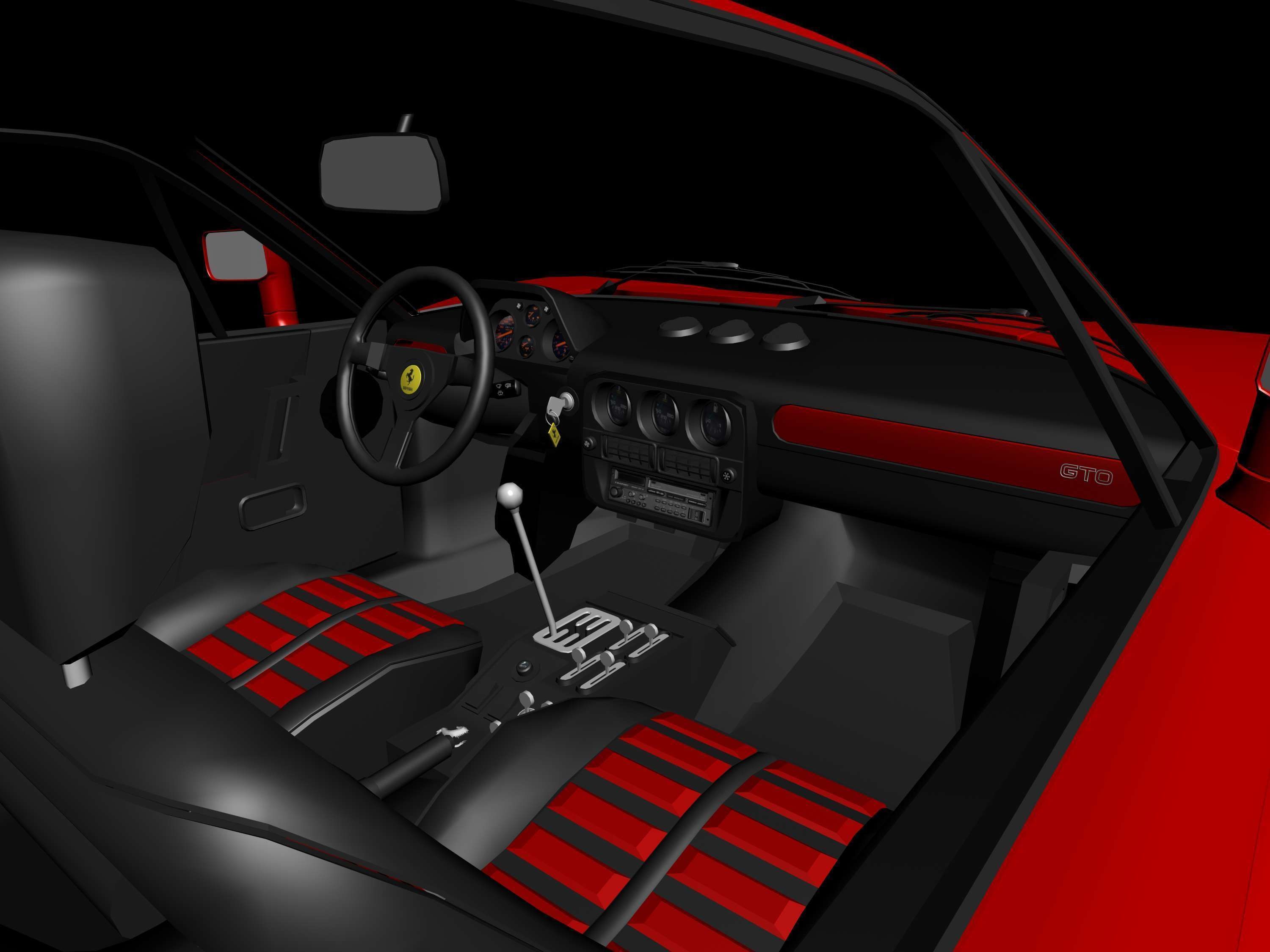 HQ LowPoly Ferrari 288 GTO 1984-1987 Low-poly 3D model_17