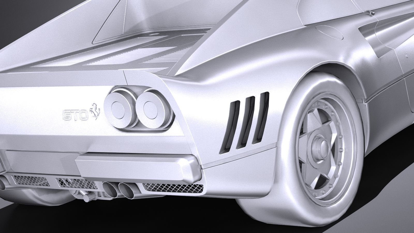 HQ LowPoly Ferrari 288 GTO 1984-1987 Low-poly 3D model_10
