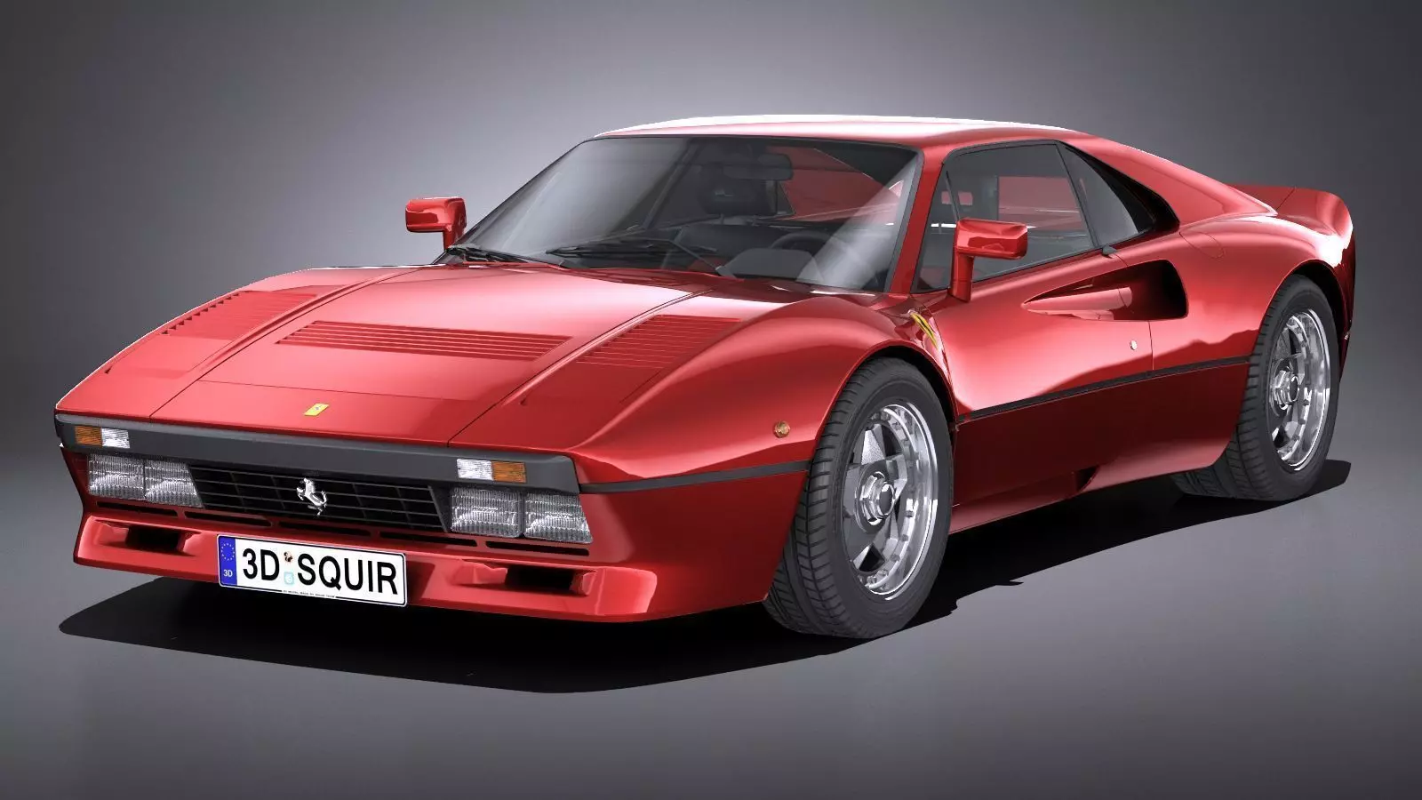 HQ LowPoly Ferrari 288 GTO 1984-1987 Low-poly 3D model_0