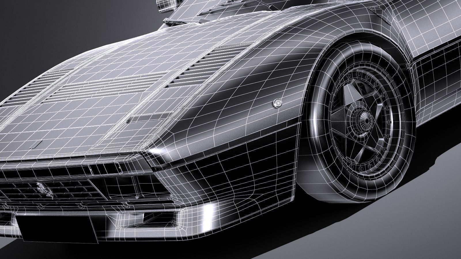 HQ LowPoly Ferrari 288 GTO 1984-1987 Low-poly 3D model_13