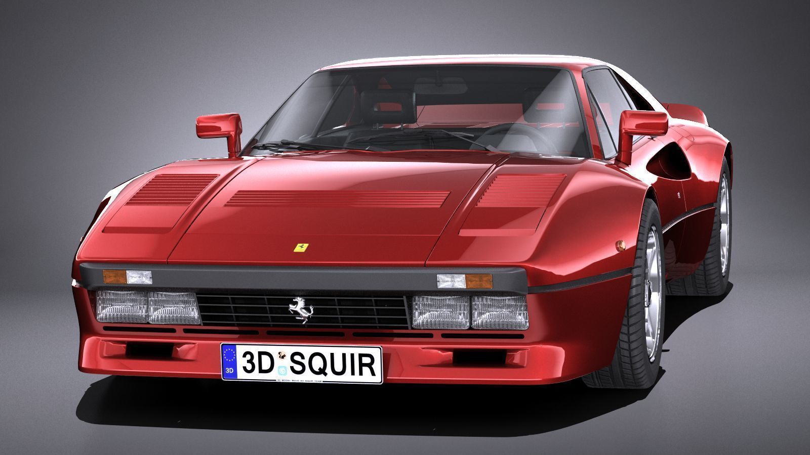 HQ LowPoly Ferrari 288 GTO 1984-1987 Low-poly 3D model_1
