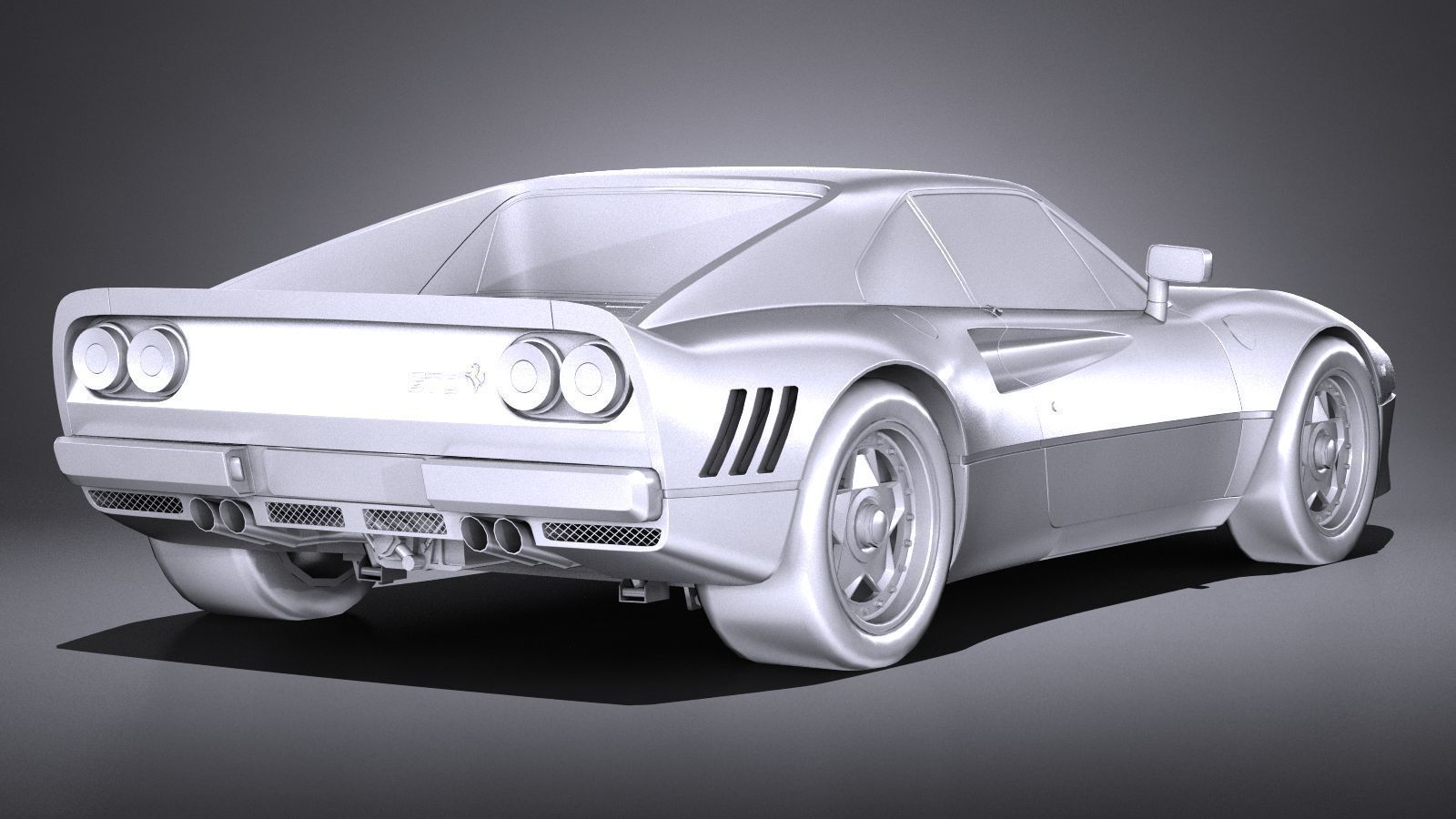HQ LowPoly Ferrari 288 GTO 1984-1987 Low-poly 3D model_11