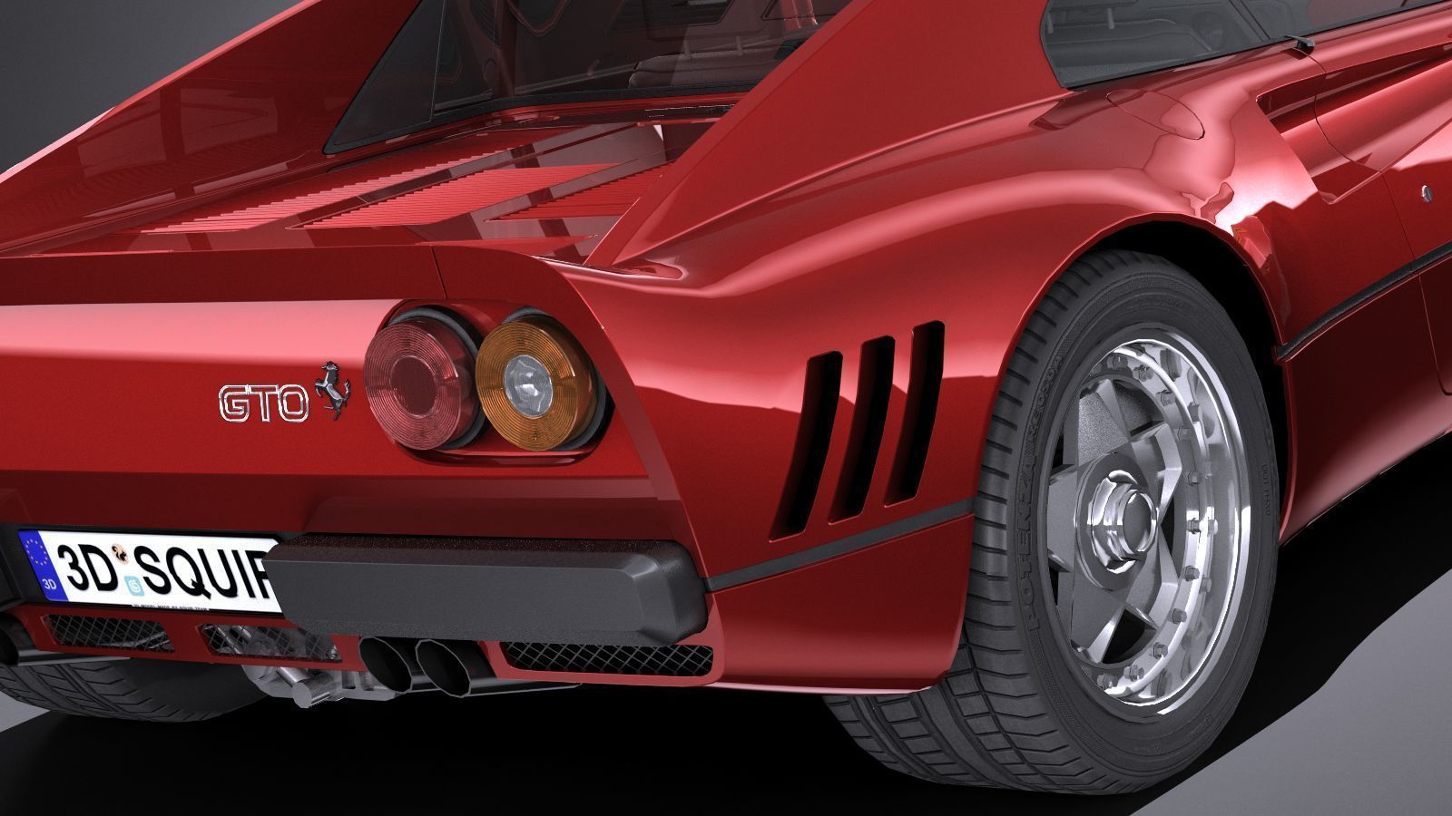 HQ LowPoly Ferrari 288 GTO 1984-1987 Low-poly 3D model_3