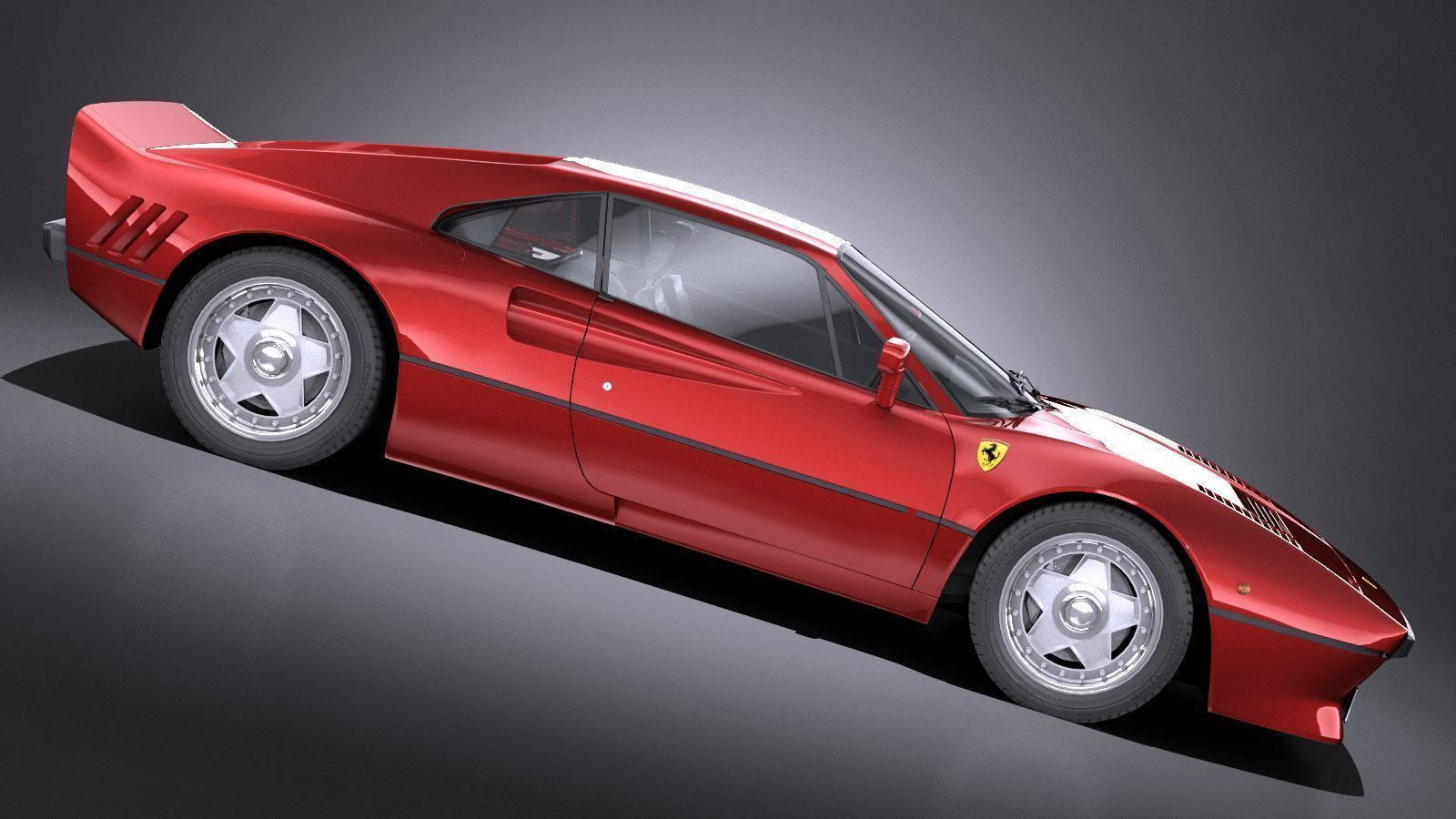 HQ LowPoly Ferrari 288 GTO 1984-1987 Low-poly 3D model_6