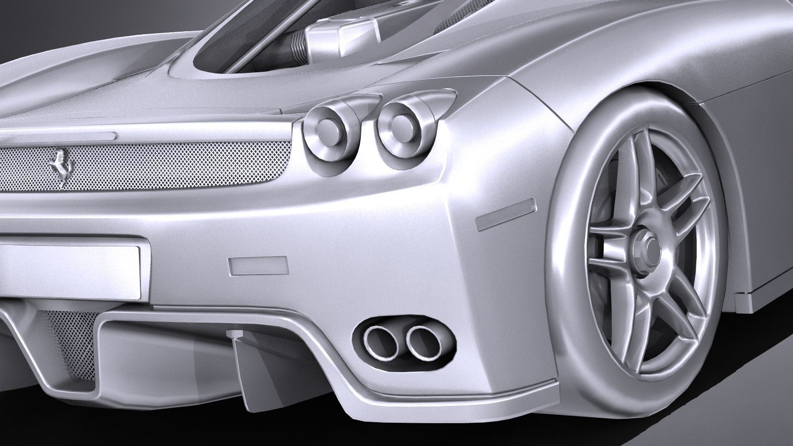 HQ LowPoly Ferrari Enzo F60 2002 Low-poly 3D model_10