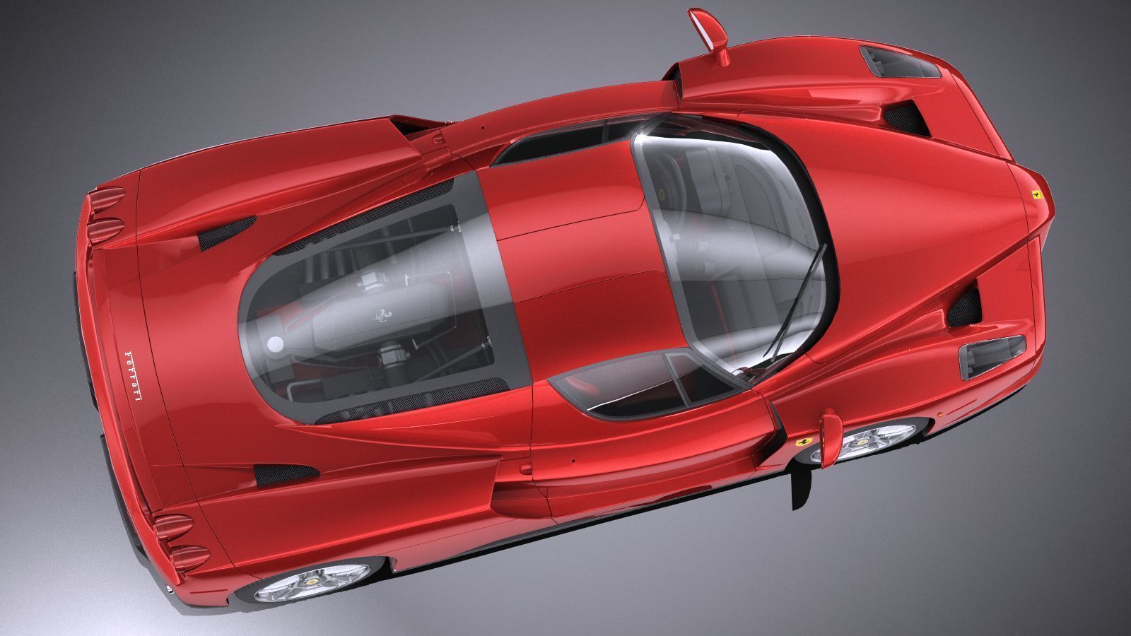 HQ LowPoly Ferrari Enzo F60 2002 Low-poly 3D model_7