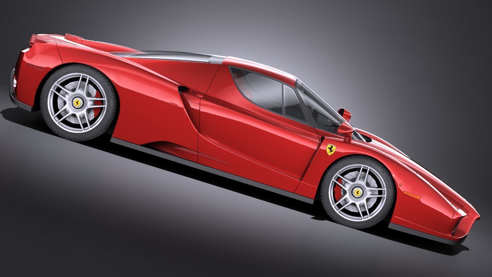 HQ LowPoly Ferrari Enzo F60 2002 Low-poly 3D model_6