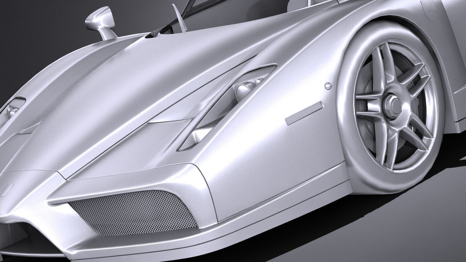 HQ LowPoly Ferrari Enzo F60 2002 Low-poly 3D model_9
