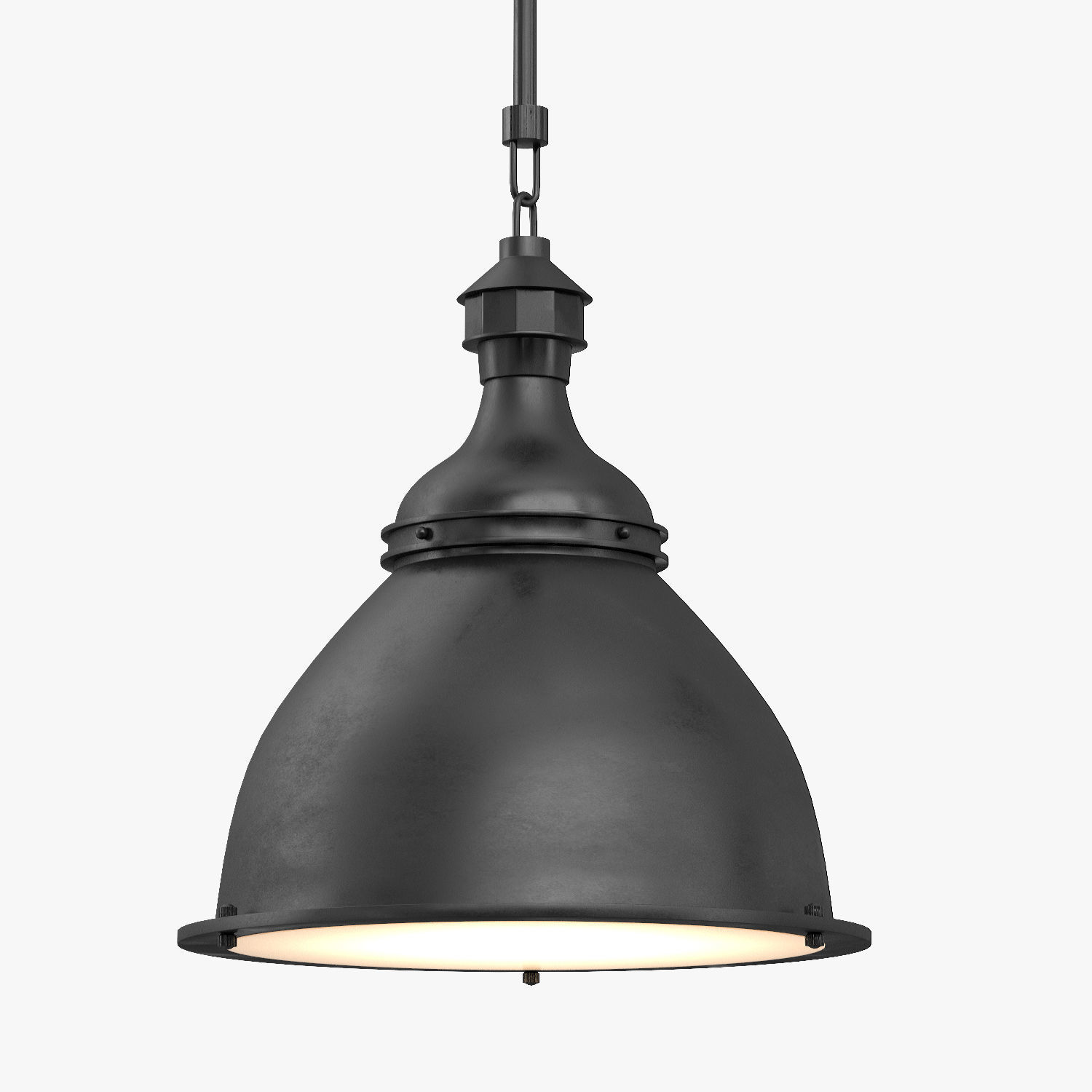 20th century English Cloche Pendant 3D model_1