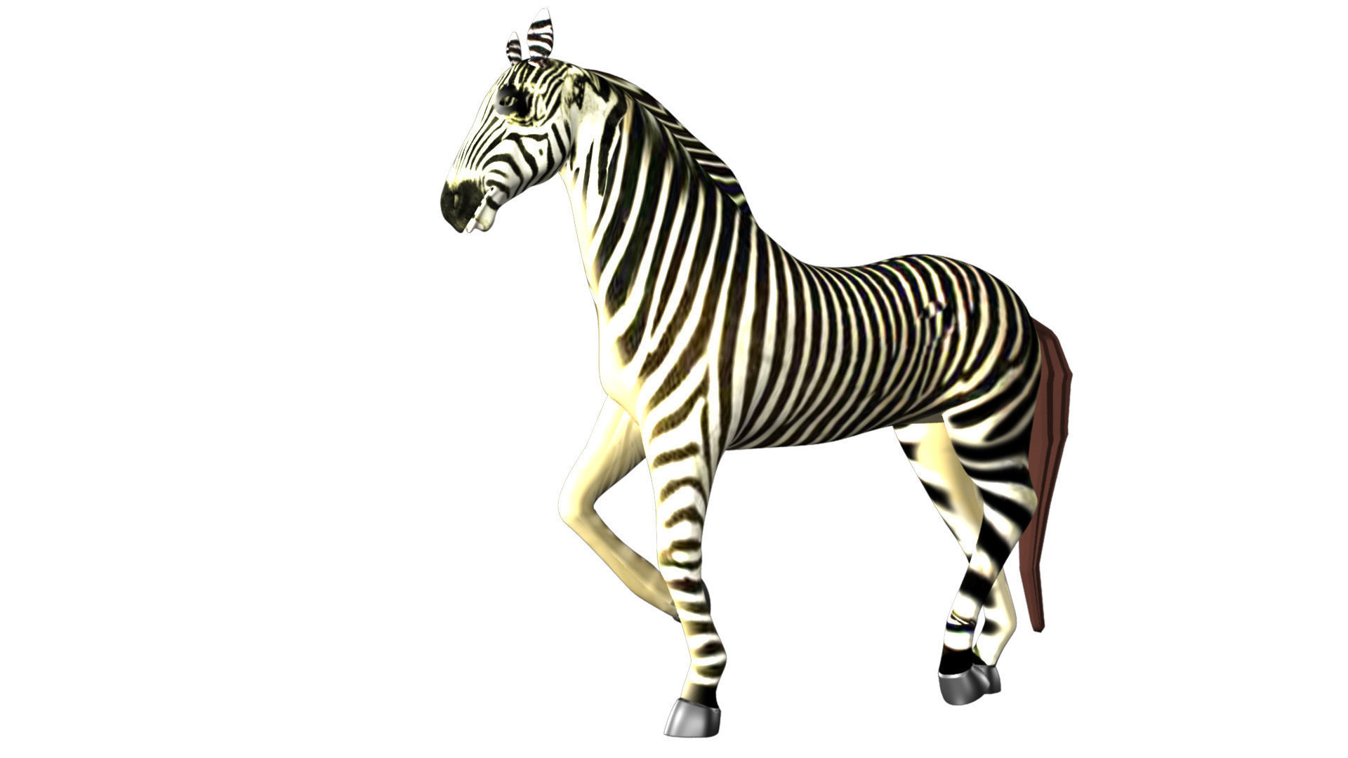 Zebra Rigged and Animated Low-poly 3D model_13