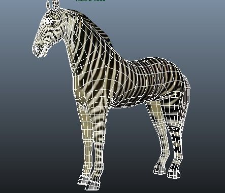 Zebra Rigged and Animated Low-poly 3D model_16