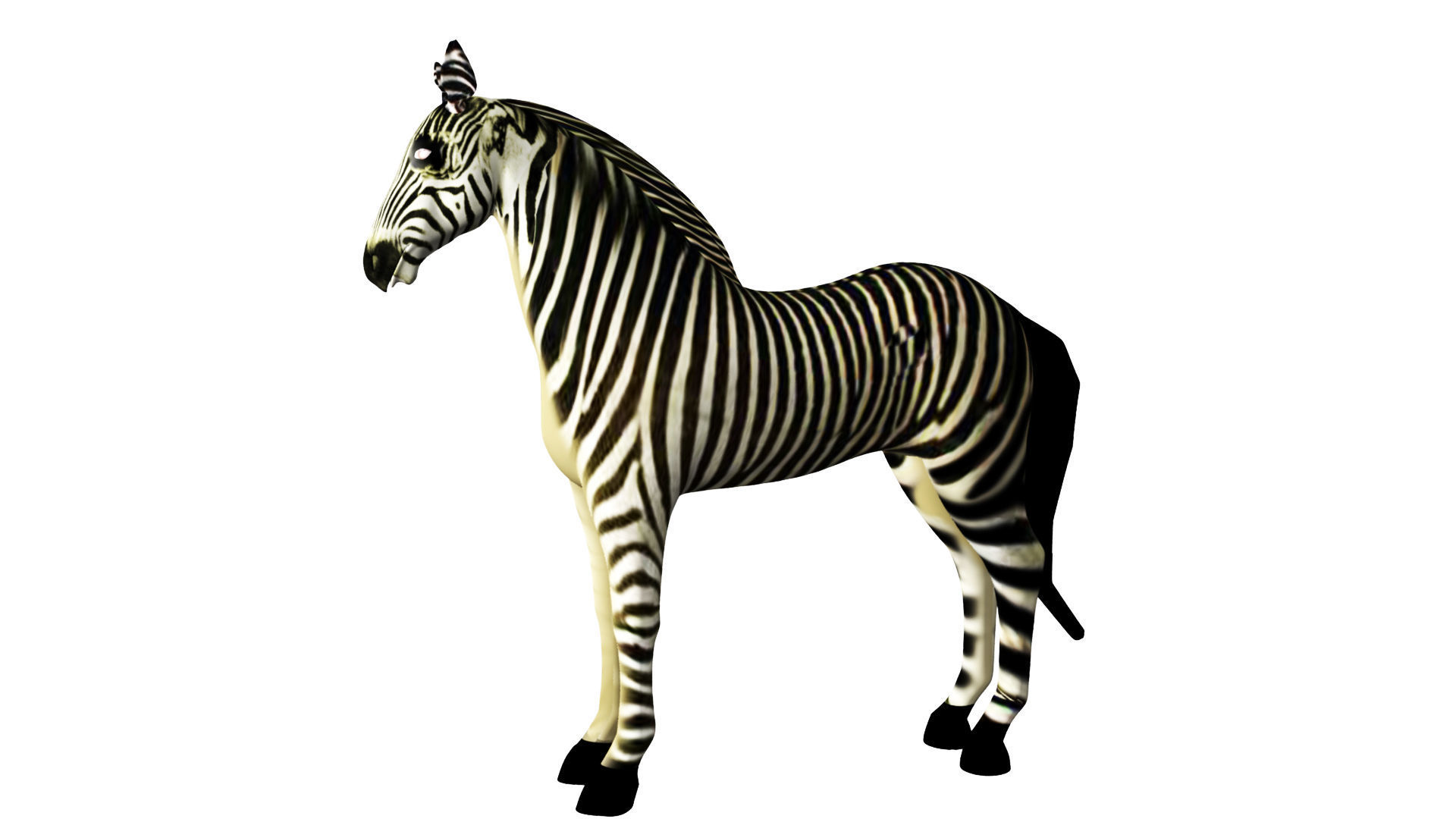 Zebra Rigged and Animated Low-poly 3D model_2