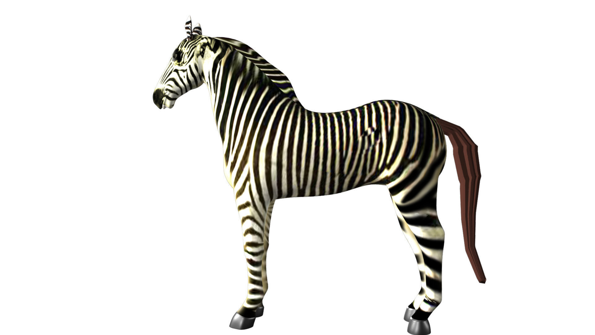 Zebra Rigged and Animated Low-poly 3D model_11