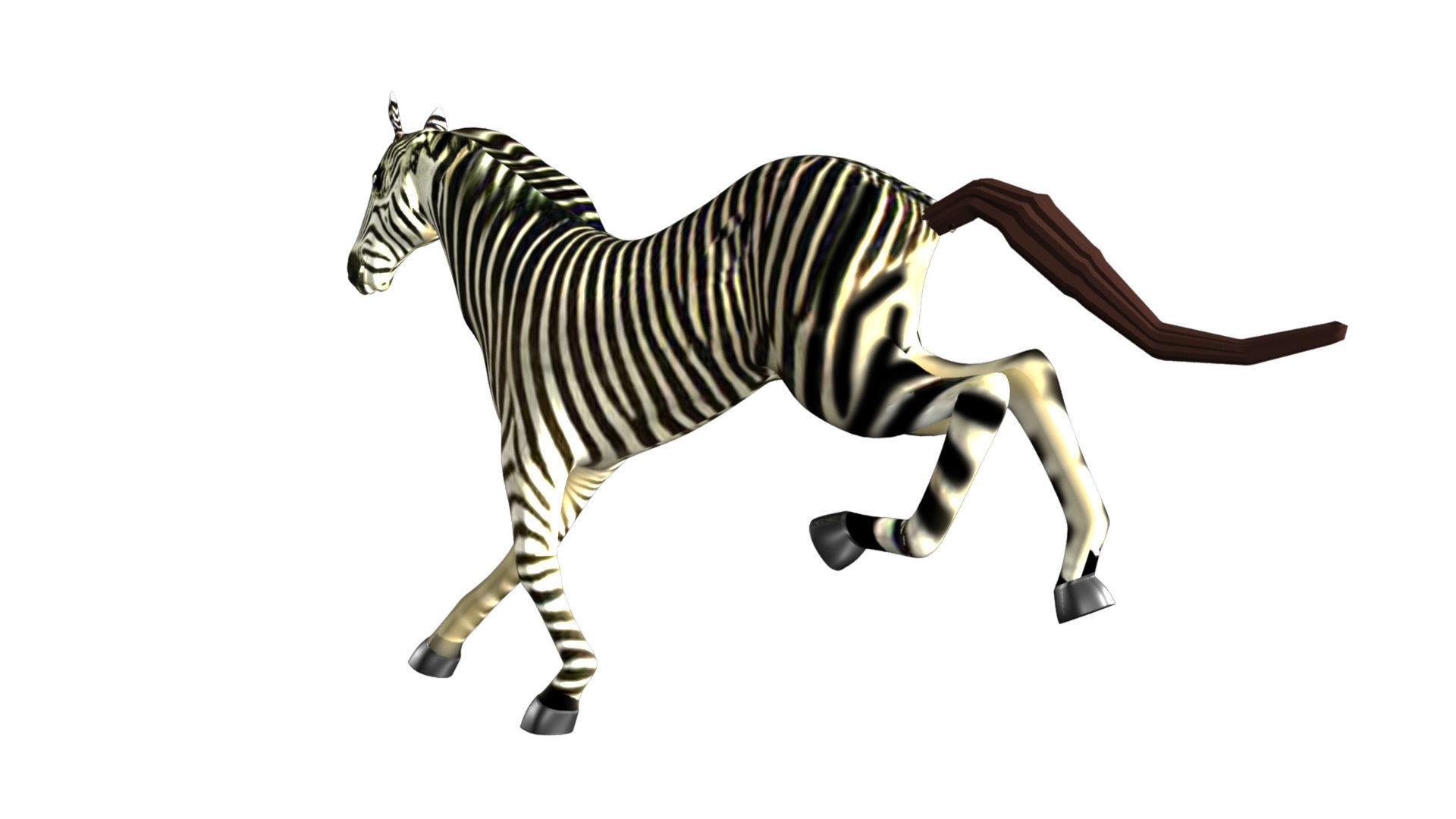 Zebra Rigged and Animated Low-poly 3D model_12