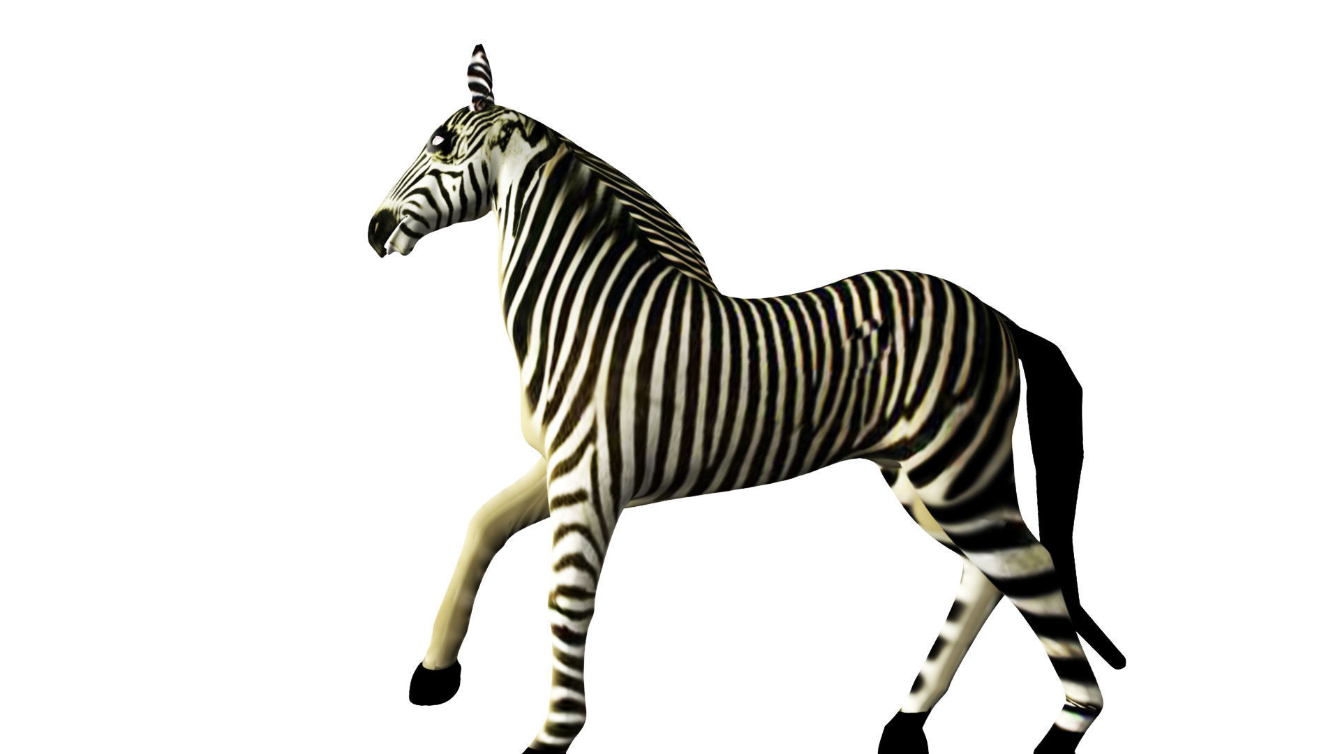 Zebra Rigged and Animated Low-poly 3D model_4