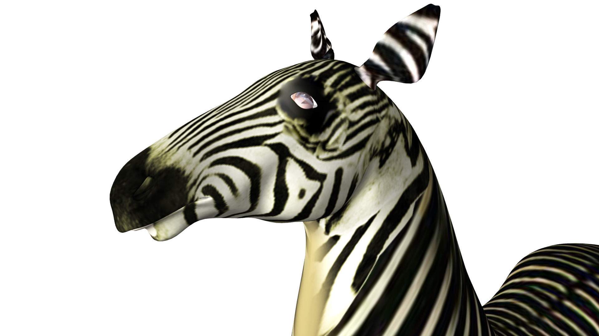 Zebra Rigged and Animated Low-poly 3D model_6