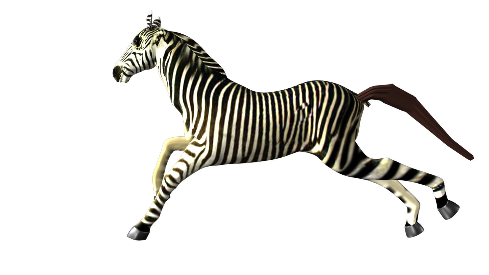Zebra Rigged and Animated Low-poly 3D model_14