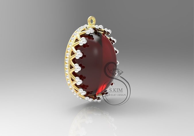 Cabochon pendant 3D print model