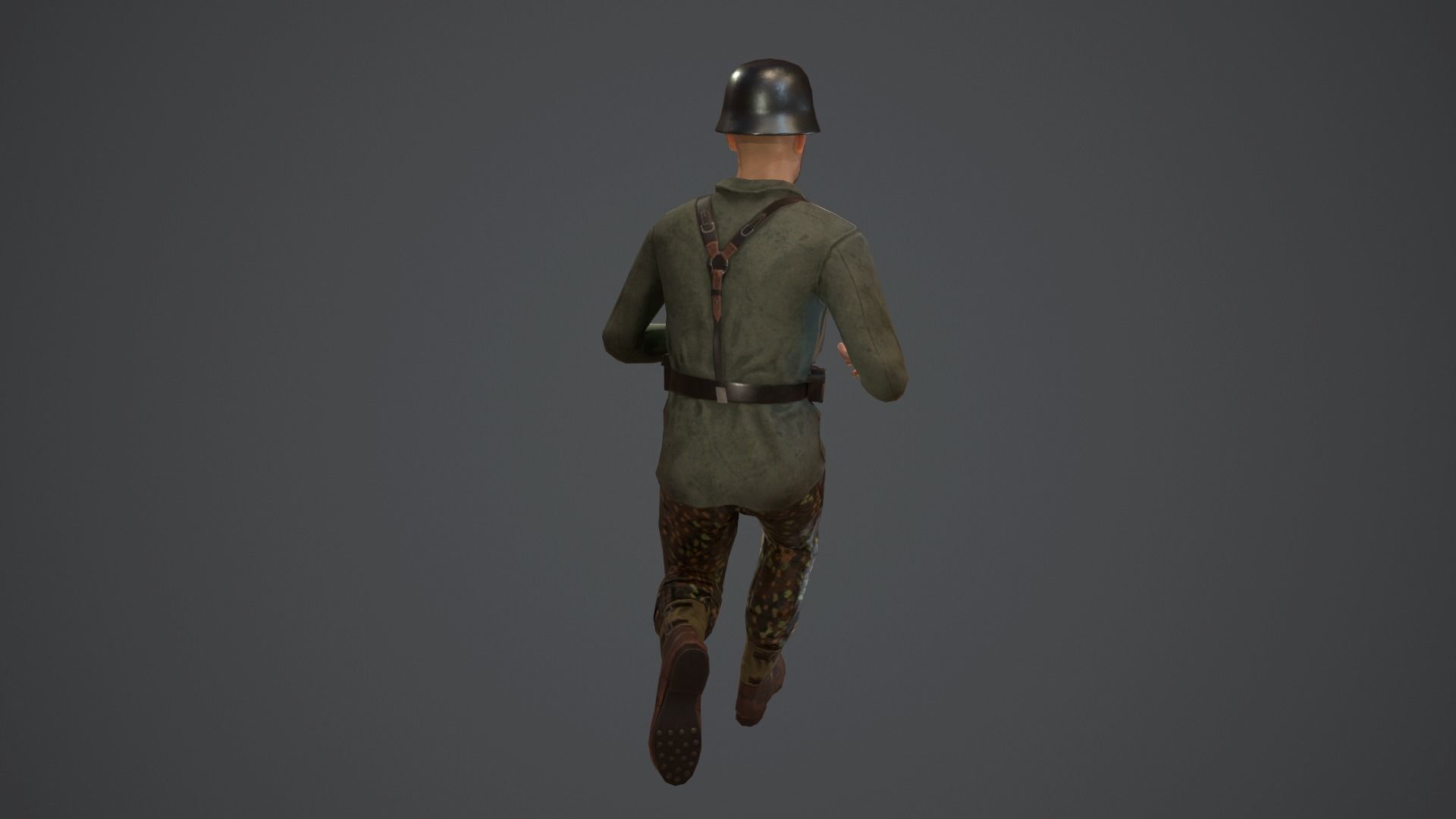 SS Soldier Low-poly 3D model_5