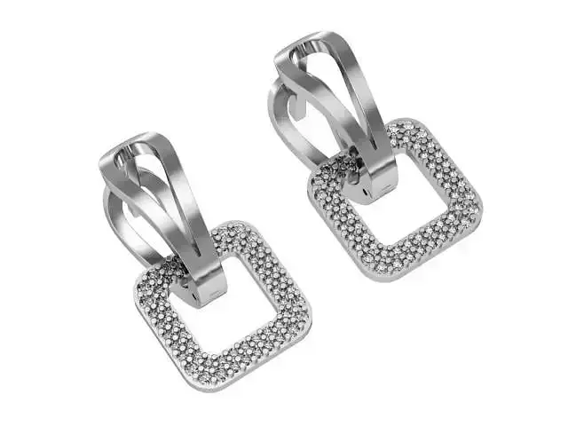 Square classic earrings 