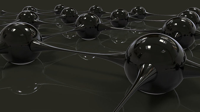 Molecules spheres 3D model