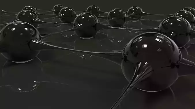 Molecules spheres 3D model