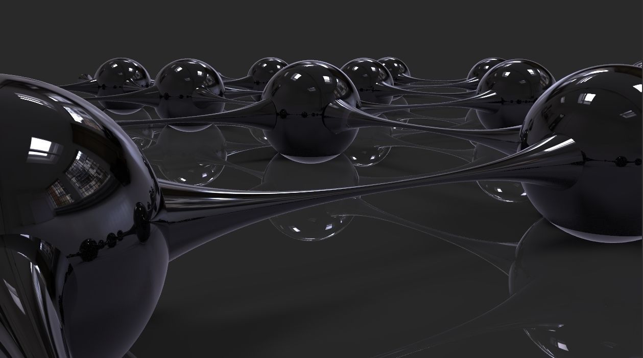 Molecules spheres 3D model_2